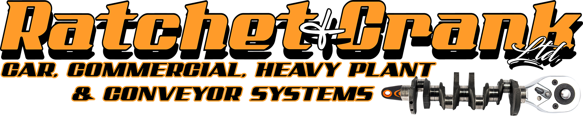 Ratchet & Crank Vehicle Servicing and Mechanic Logo